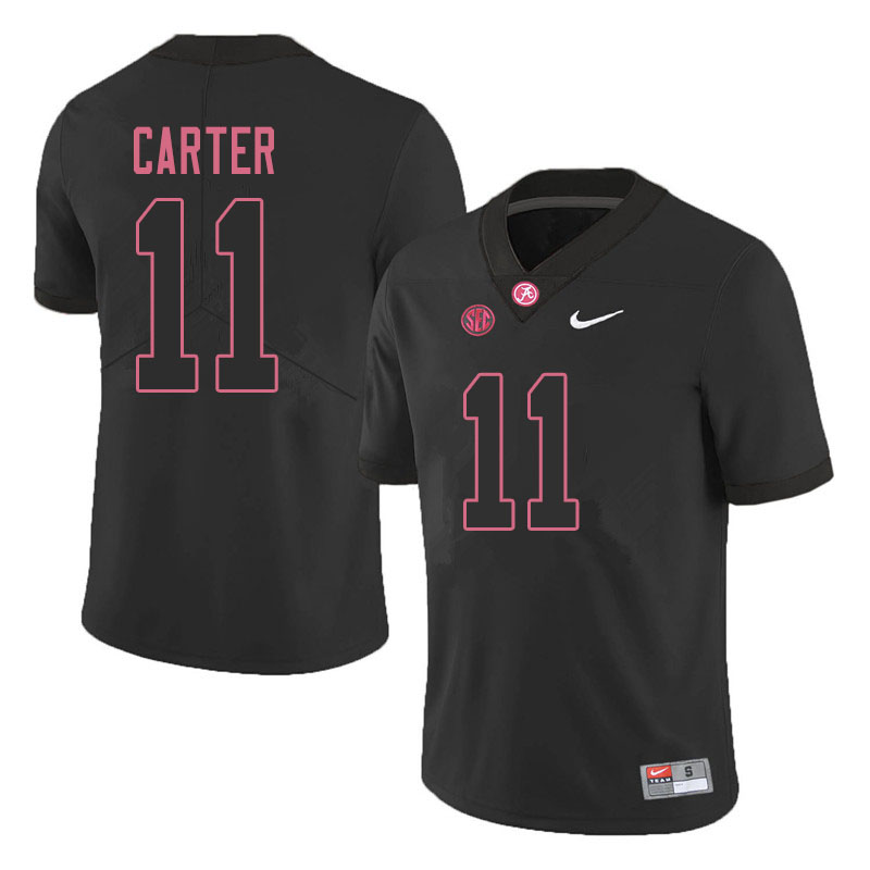 Men #11 Scooby Carter Alabama Crimson Tide College Football Jerseys Sale-Blackout